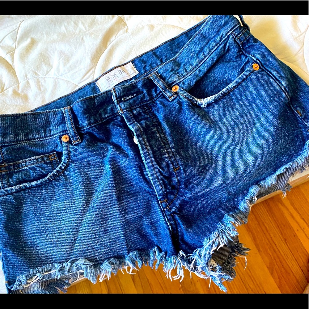 Free People denim shorts